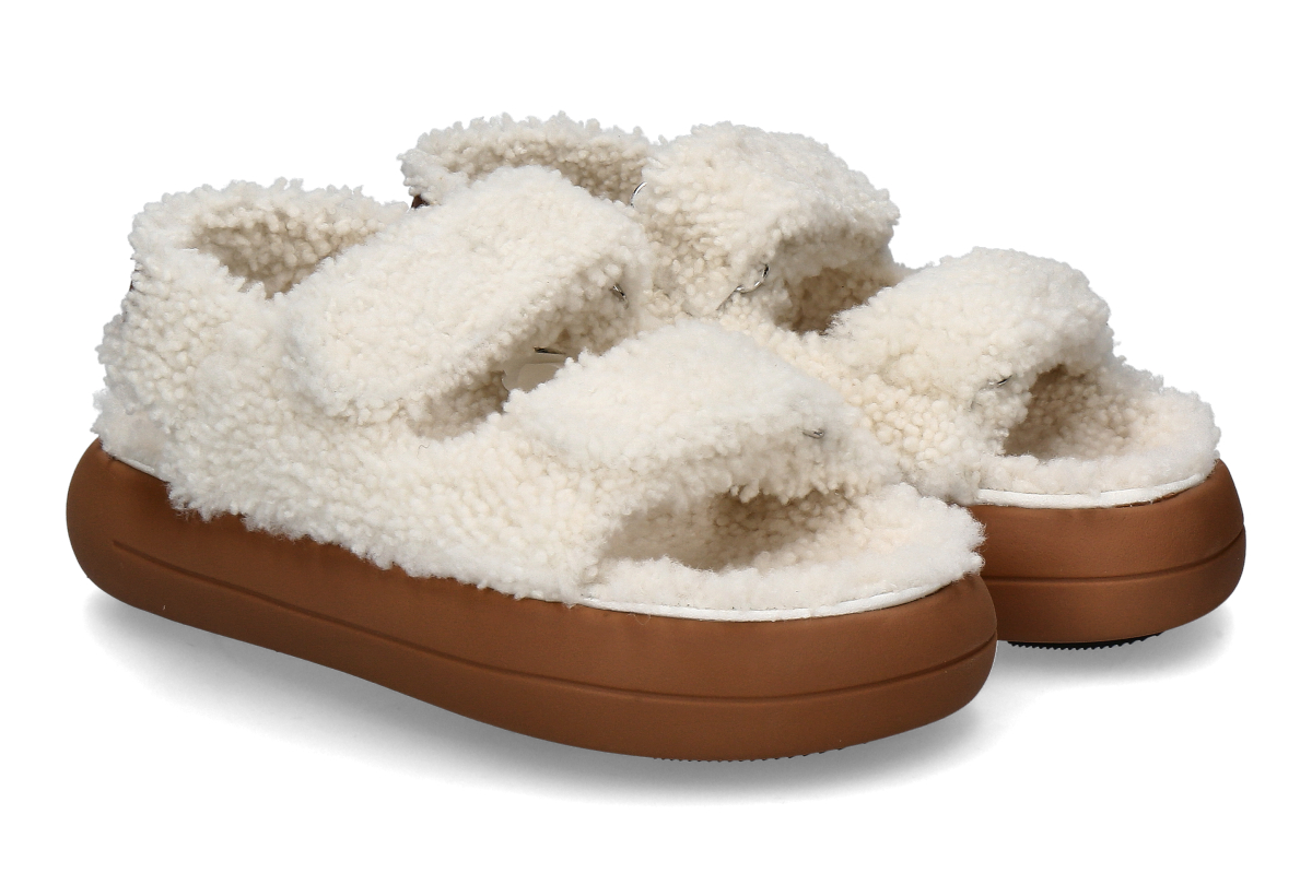 Moon Boot Sandale gefüttert SHEARLING SANDAL- ice/ wollweiss