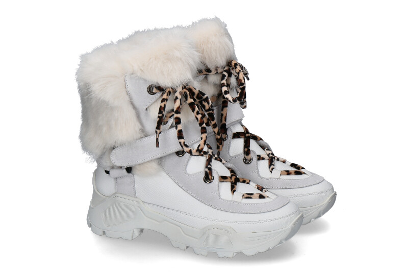 Diavolezza Bootie 2028 BIANCO FAUX FUR
