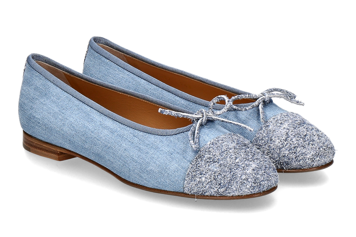 Unützer Ballerina DENIM FUZZY- jeansblau/ hellblau
