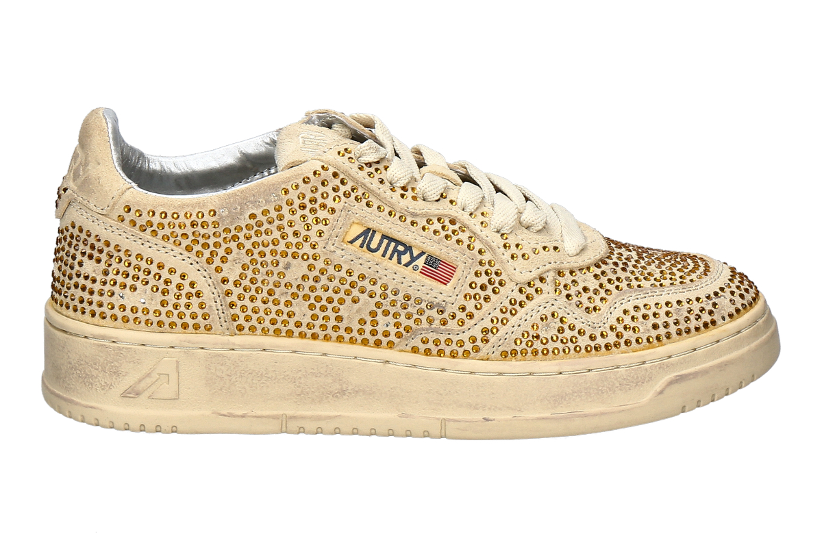 Autry Damen Sneaker MEDALIST LOW STRASS - cookies / bronze