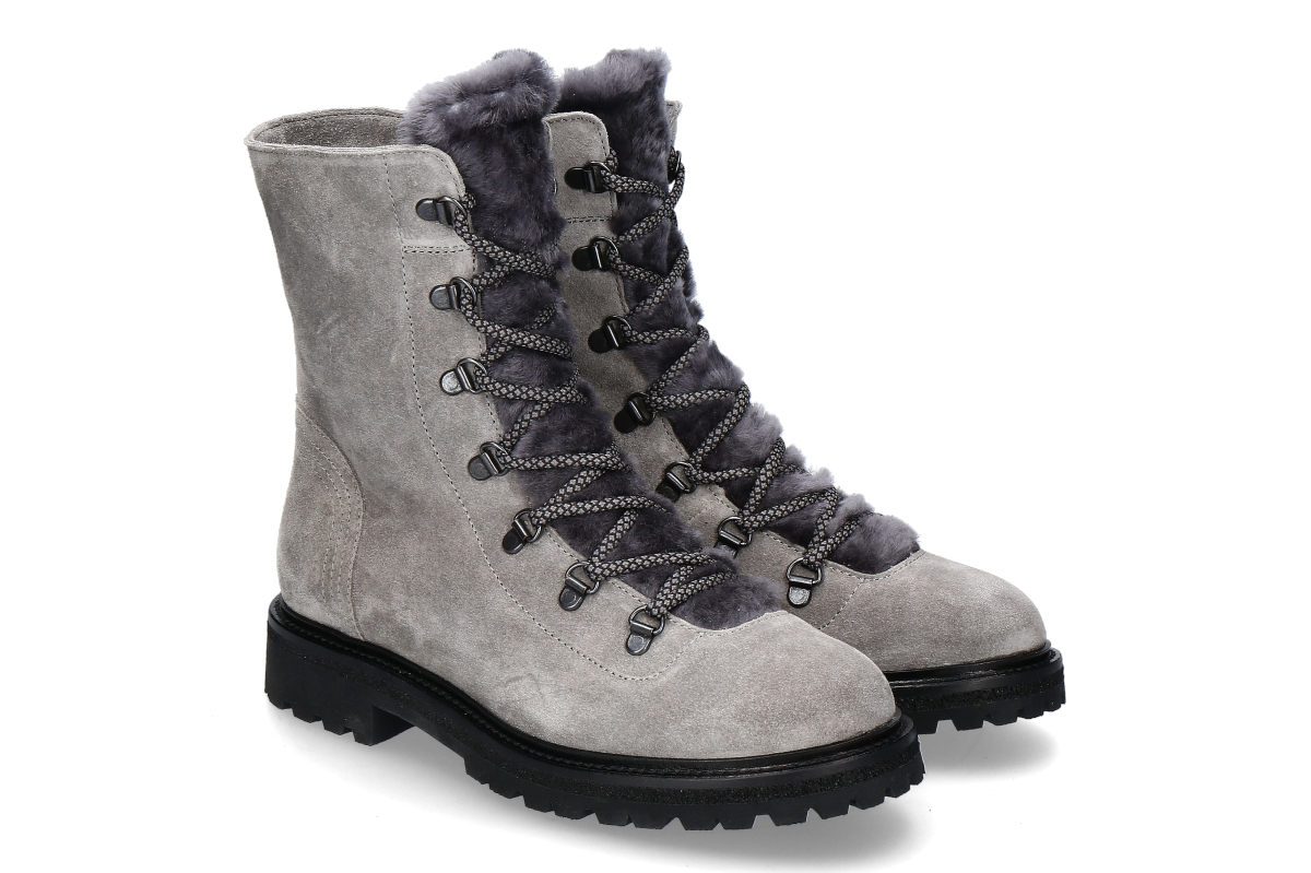 dirndl + bua Damen-Stiefelette gefüttert LIGHT CACHMIRE/LF- granit/ dunkelgrau