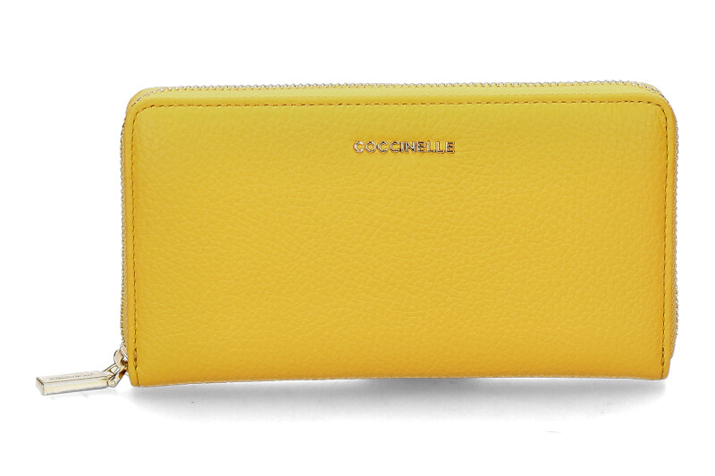 Coccinelle Portemonnaie GRAINED LEATHER METALLIC GOLD SOFT- soleado/gelb