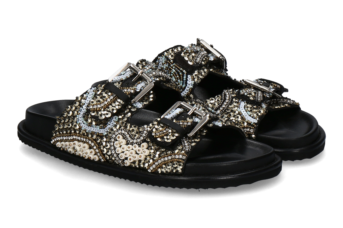 Tosca Blu Damen- Pantolette TENERIFE- nero/ schwarz