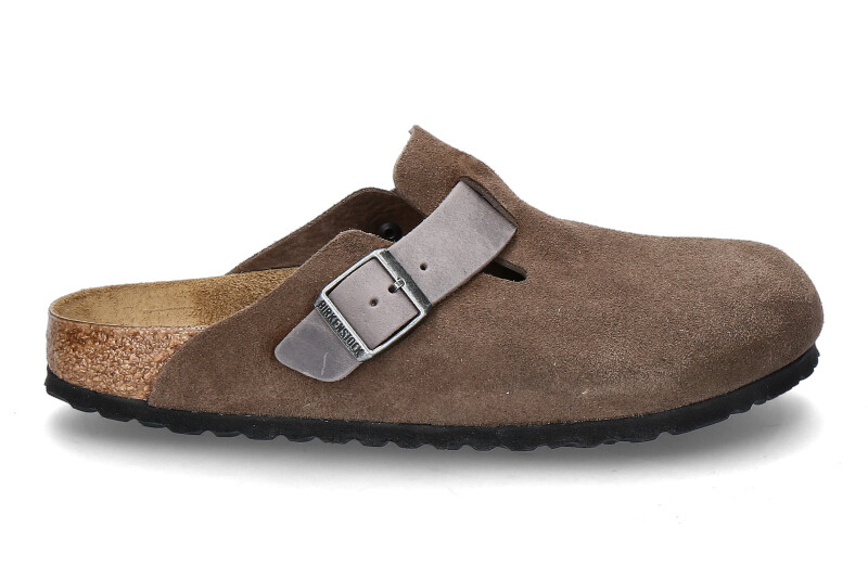 Birkenstock Herren- Clogs BOSTON BS SCHMAL MISCHLEDER- concrete gray