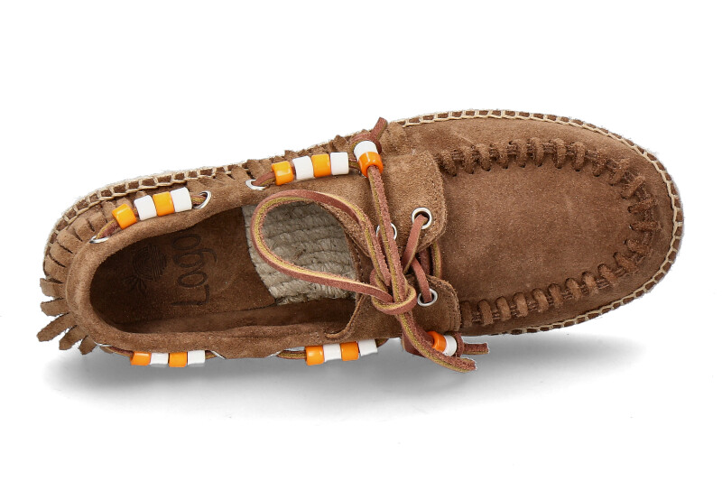 Lagoa Damen-Schnürschuh NAUTICO FRANGE SUEDE- visone_242900386_4