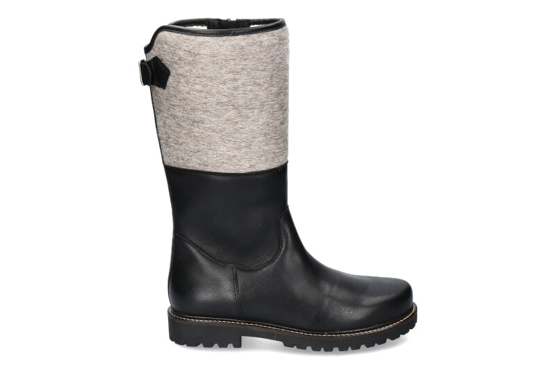 Dirndl + Bua Stiefel gefüttert PANIOLO FILZ schwarz grau