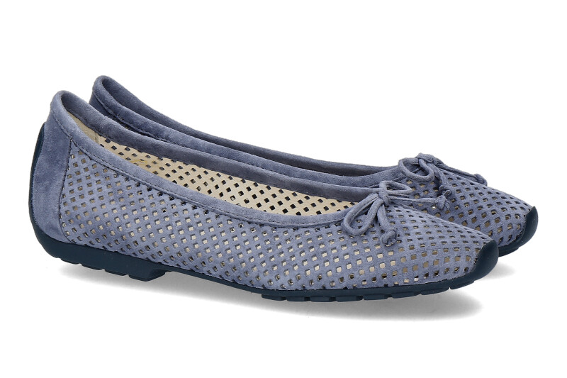 Mania Ballerina LILLY PERFORATO- jeansblau