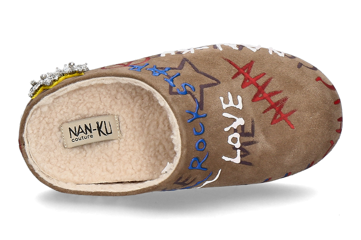 Nan-Ku Couture Pantolette gefüttert EFS08 - taupe_232200115_4