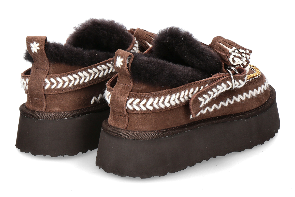 Nan-Ku Couture Bootie gefüttert DFH13 - coffee_262300047_2