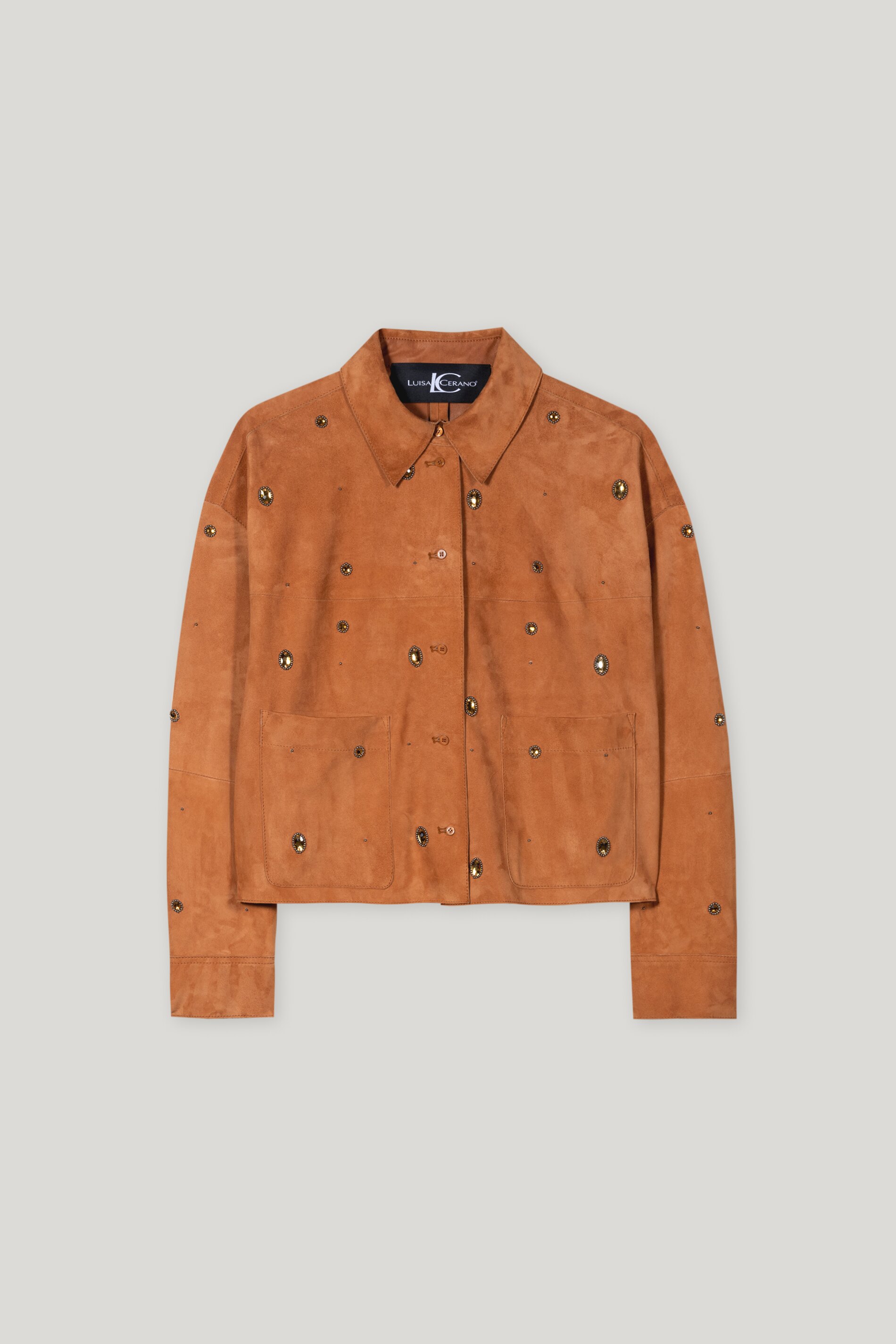 Luisa Cerano Hemdjacke SUEDE SHIRT - cinnamon/braun/hellbraun