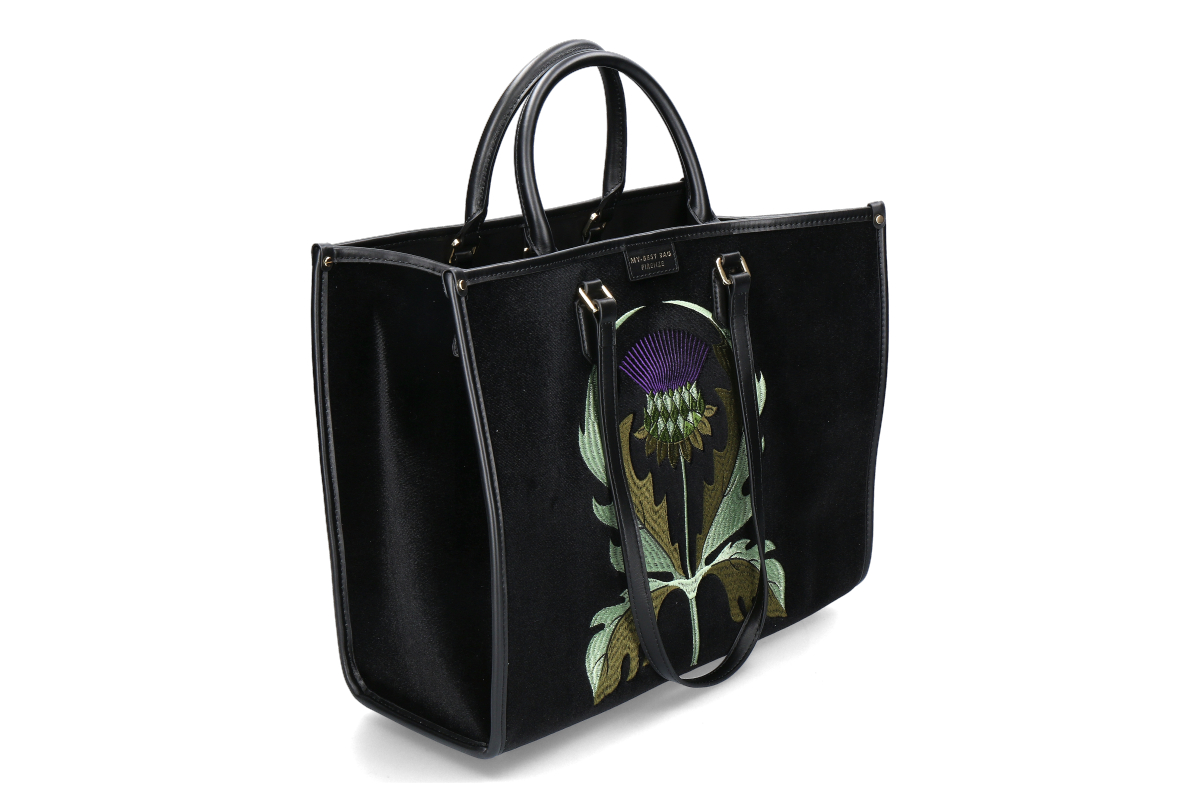 My-Best Bag Firenze Tasche ATENA HERBARIUM- black/ green/ thistle