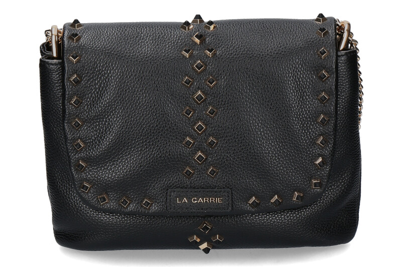 La Carrie Umhängetasche TUMBLED LEATHER BLACK