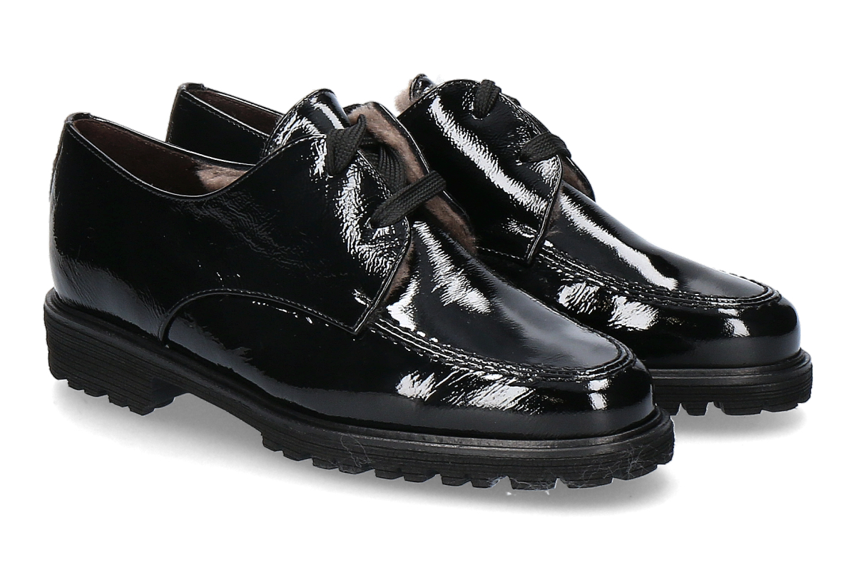 Brunate Schnüschuh gefüttert TANK FARANG - nero/schwarz